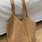 Hand-woven Straw Beach Shoulder Bag - SandiFreckles Surf & Swimwear