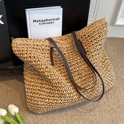 Woven Shoulder Bag - Stylish Large Beach Tote - SandiFreckles Surf & Swimwear