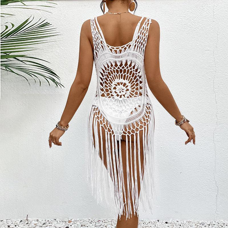 New Crocheted Women's Hollow Beach Dress - SandiFreckles Surf & Swimwear