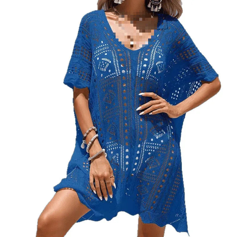Crochet Bikini Seaside Vacation Smock Dress - SandiFreckles Surf & Swimwear