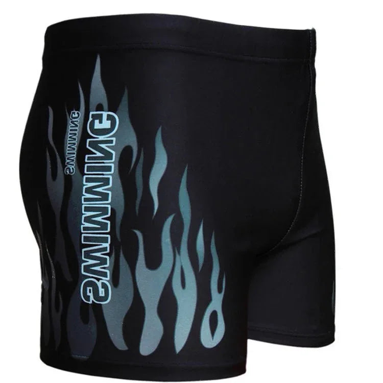 Men's Flame Swimming Trunks - Quick Drying and Comfortable Fit - SandiFreckles Surf & Swimwear