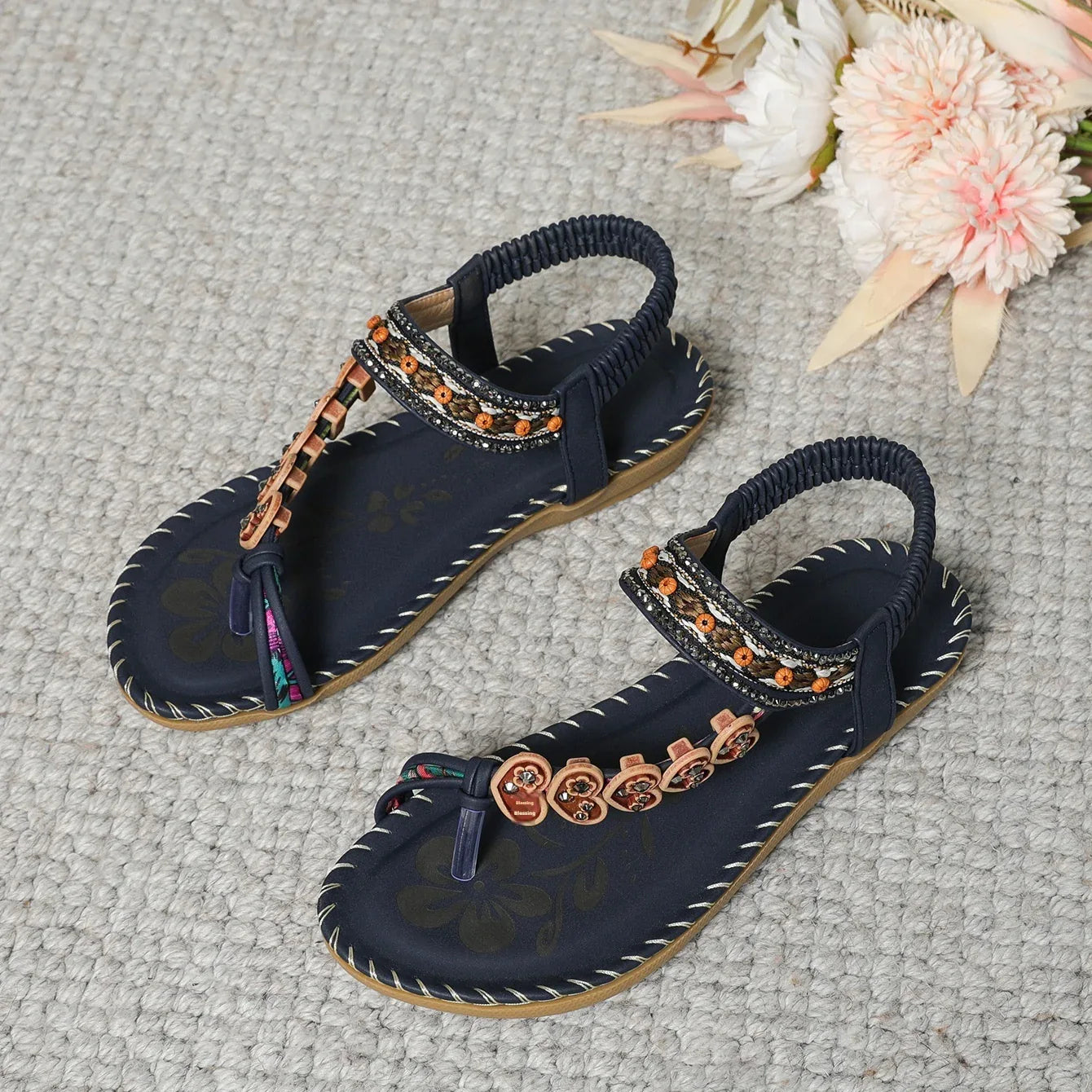 Women's Bohemian Flat Sandals - Stylish Beach Comfort - SandiFreckles Surf & Swimwear