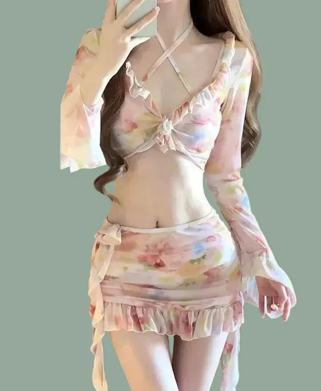 Four-Piece Bikini Swimsuit Set - Maximum Versatility - SandiFreckles Surf & Swimwear