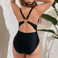 Slimming V-Neckline Plus Size Swimsuit - One Piece - SandiFreckles Surf & Swimwear