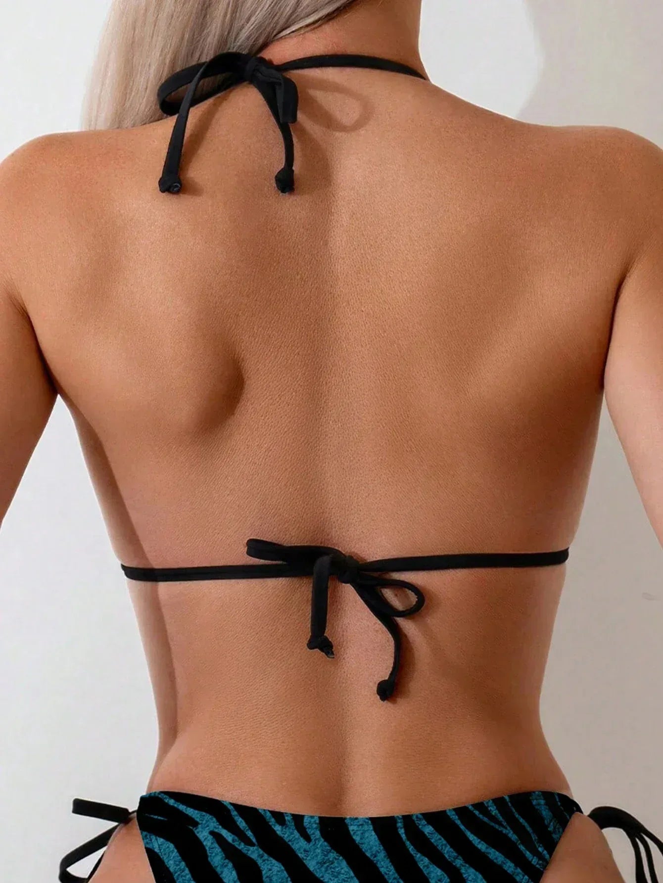 Zebra Print Triangle String Bikini - Bold Style - SandiFreckles Surf & Swimwear