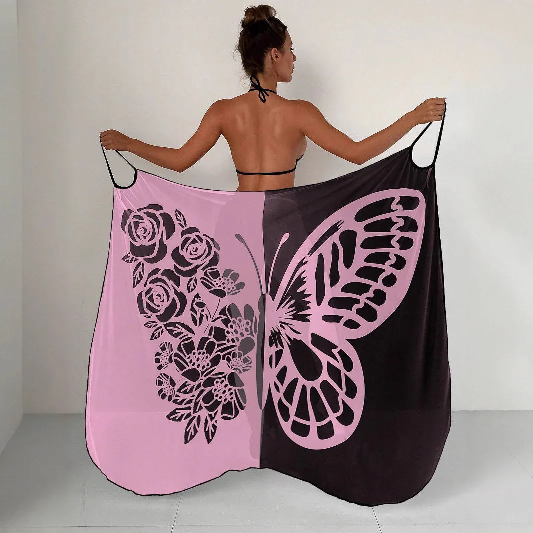 Multiple Wearing Methods Women's Beach Dress Multi-color Contrast Color - SandiFreckles Surf & Swimwear