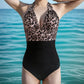 Polo Neck Backless One Piece Swimsuit - Sophisticated Style - SandiFreckles Surf & Swimwear