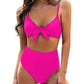 Women's Bow High Waist Bikini Suit - SandiFreckles Surf & Swimwear