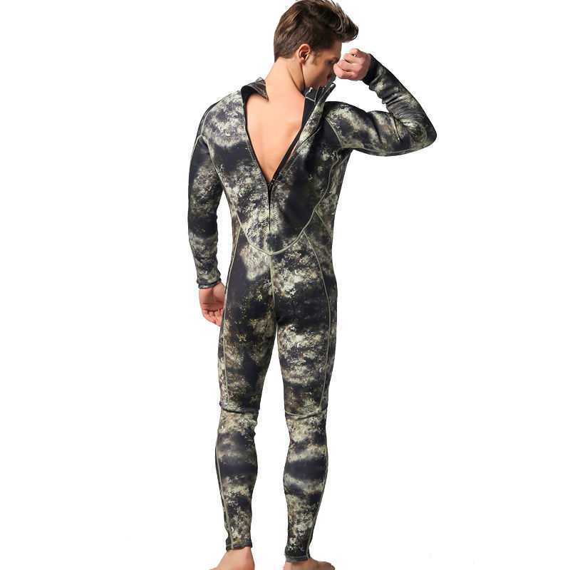 One-piece Camouflage Wetsuit Wear-resistant Cold-proof And Warm