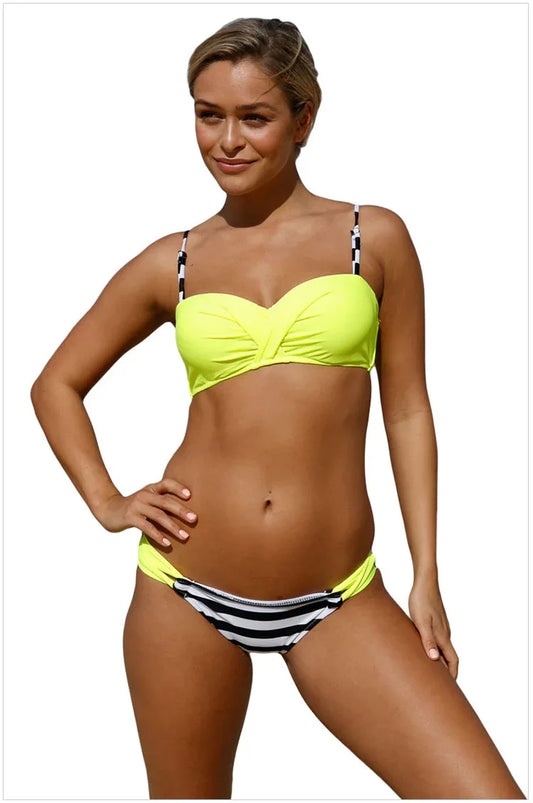 European And American Swimming Pool Party Tube Top Bikini - SandiFreckles Surf & Swimwear