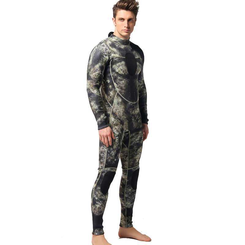 One-piece Camouflage Wetsuit Wear-resistant Cold-proof And Warm