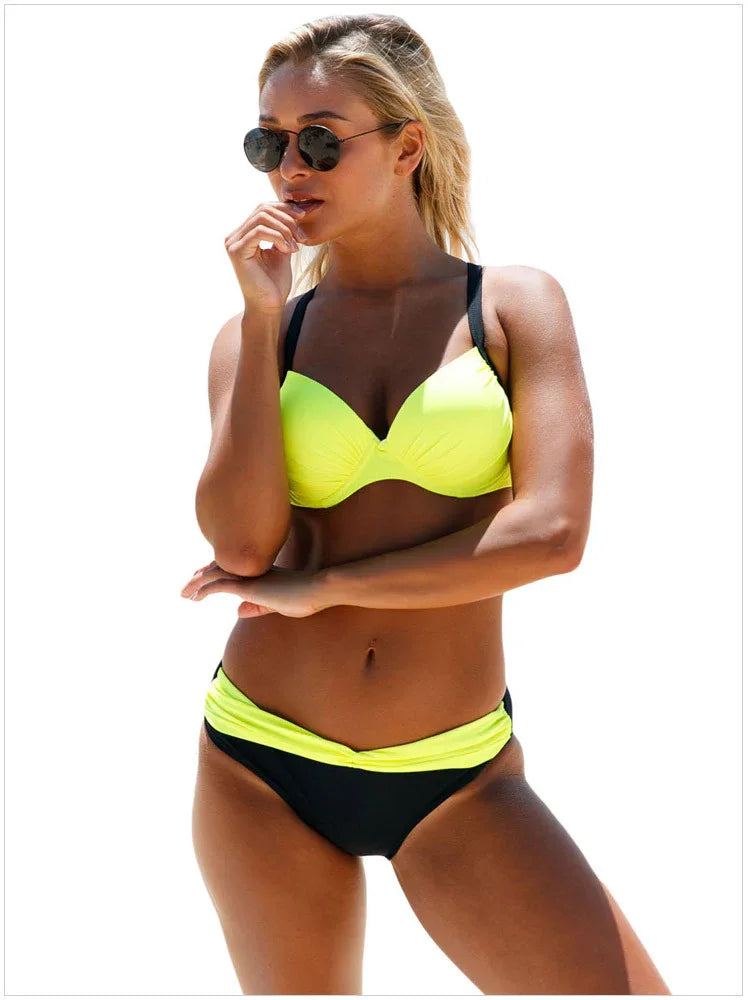 European And American Swimming Pool Party Tube Top Bikini - SandiFreckles Surf & Swimwear